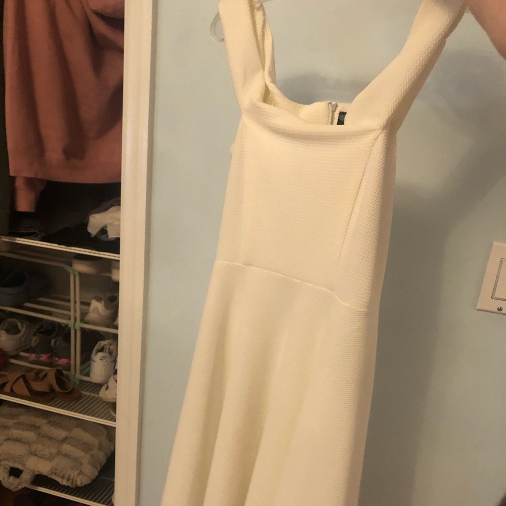 white mini dress